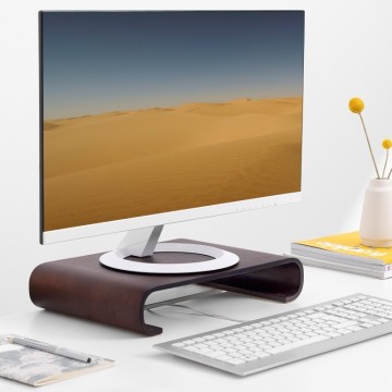 Drevený stojan pod monitor / notebook / Macbook – dub hnedá (typ 2)