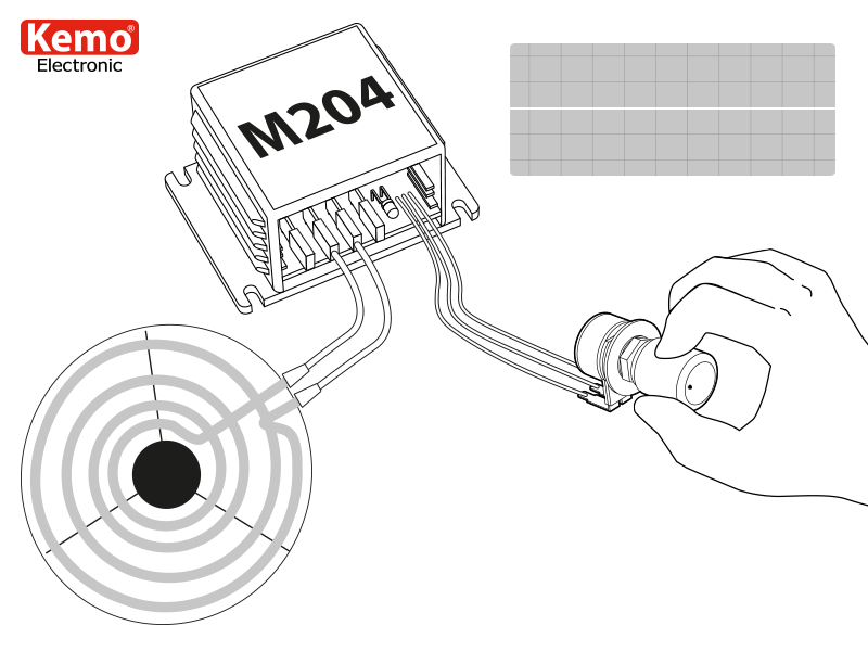 Ovládanie výstupu - potenciometer Kemo M204 230V AC max.16A